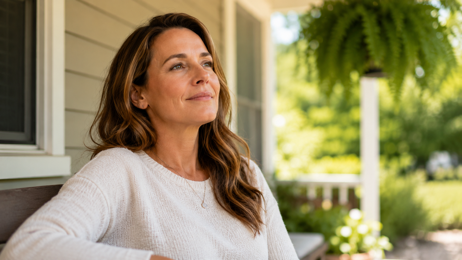 A woman experiencing renewed clarity and calm after IASIS Microcurrent Neurofeedback sessions at Clear Mind Utah