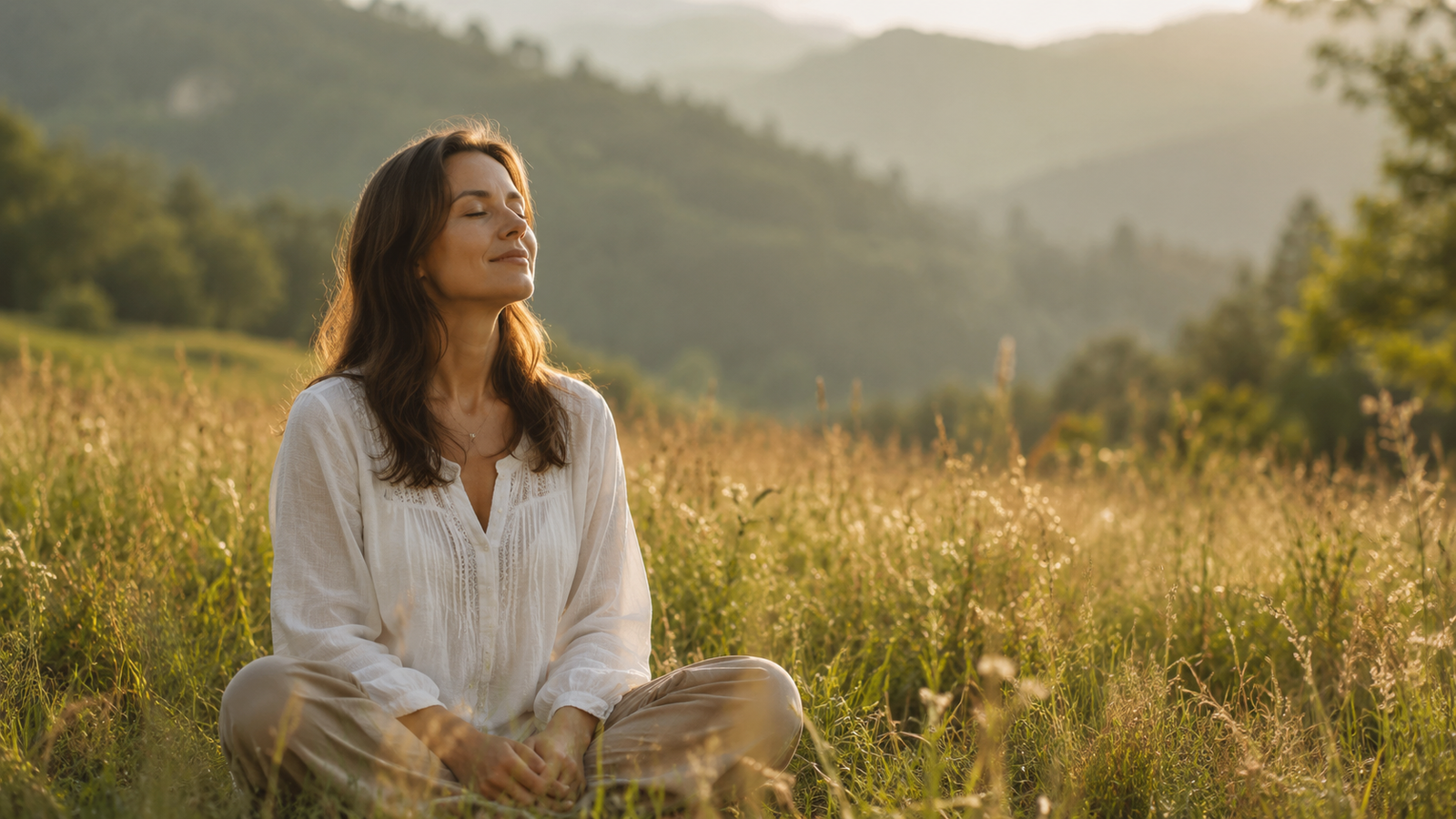 Person sitting peacefully in nature feeling calm and restored after anxiety support at Clear Mind Utah in American Fork Utah County