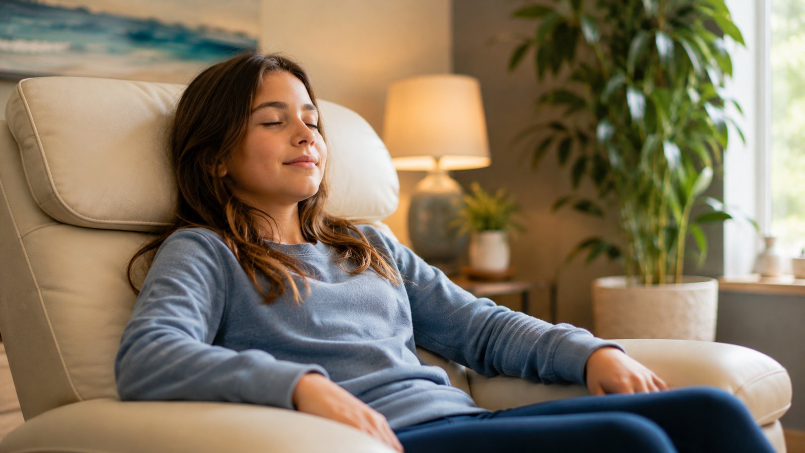 A calm, no-effort neurofeedback session at Clear Mind Utah — nervous system support for kids in Utah County